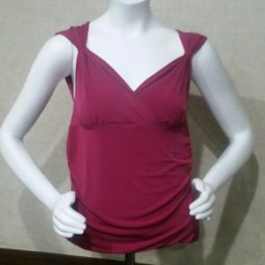 Work to Weekend Cranberry Top Size Medium